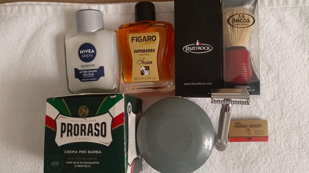 Razorock German 37 Slant tıraş aleti permasharp jilet Wilkinson sword tıraş sabunu 