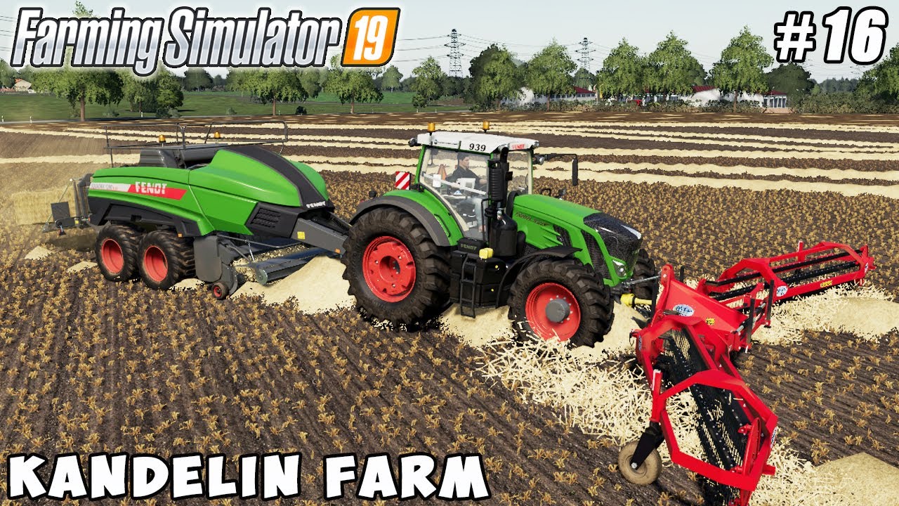 Harvesting wheat, picking straw | Kandelin Farm | Farming simulator 19 | Timelapse #16