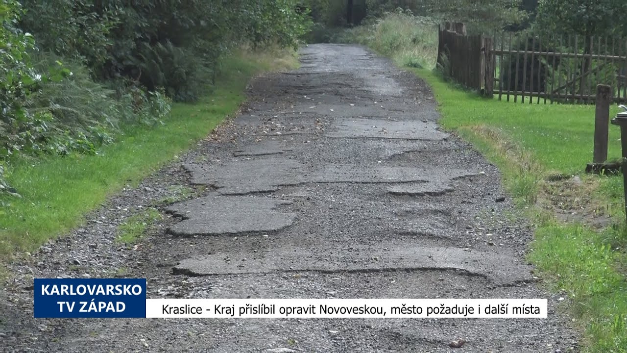 Kraslice: Kraj přislíbil opravit Novoveskou, město požaduje i další místa (TV Západ)
