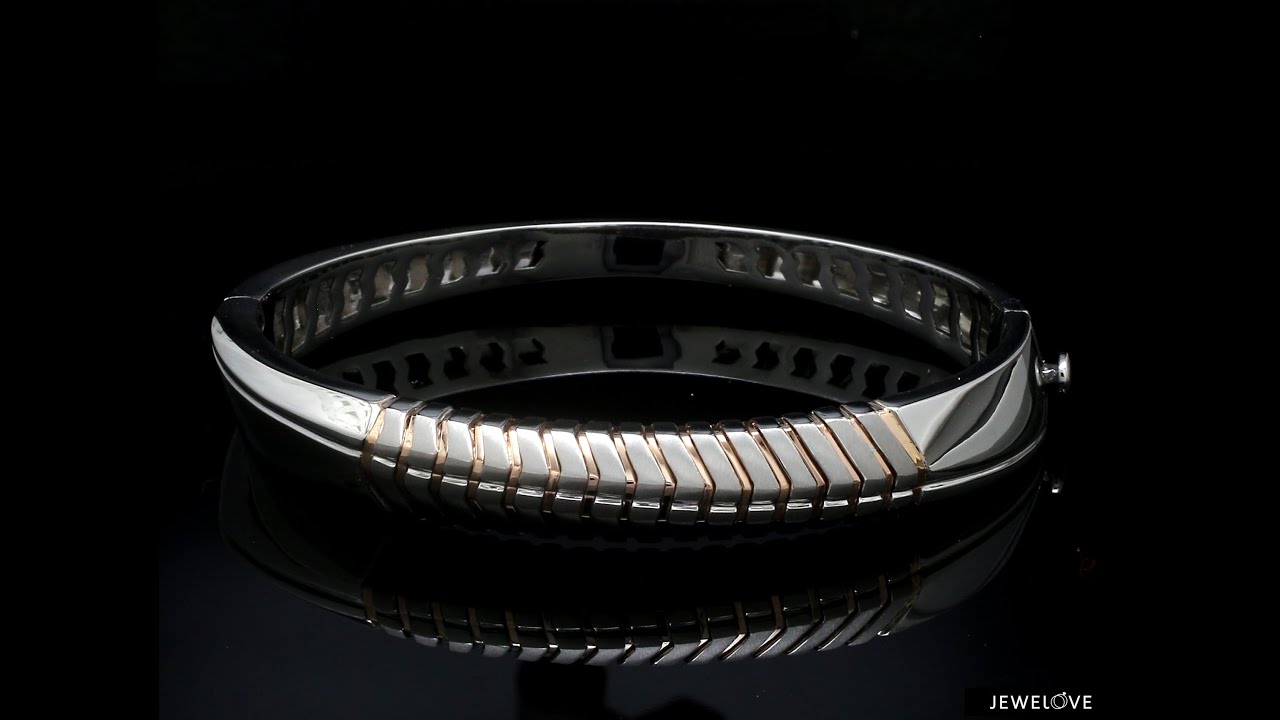 Men of Platinum | Designer Platinum Kada with Rose Gold for Men JL PTB 1193 - Jewelove