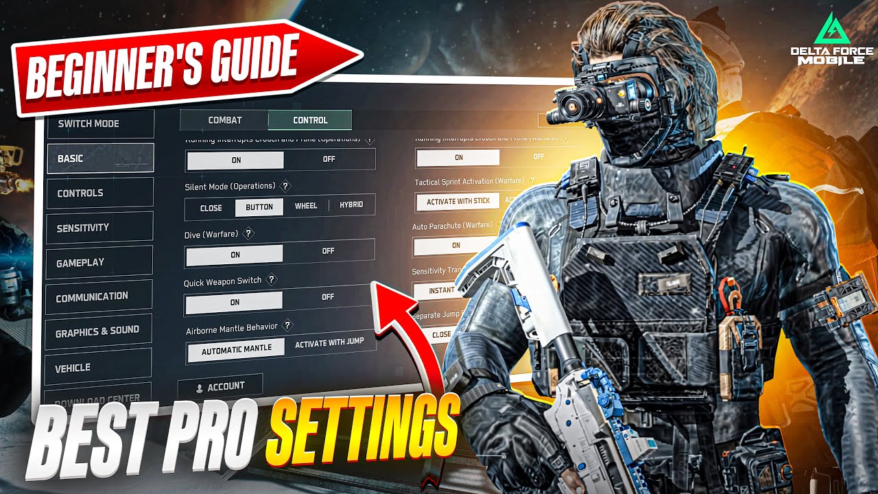 Best Pro Settings for Beginners in Delta Force Mobile! (Full Guide)