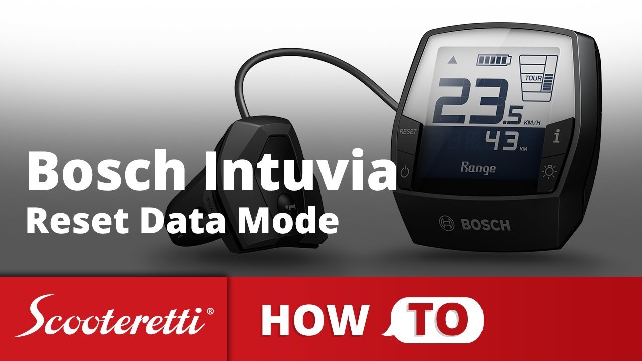Bosch Intuvia Reset Data Mode - How To Series