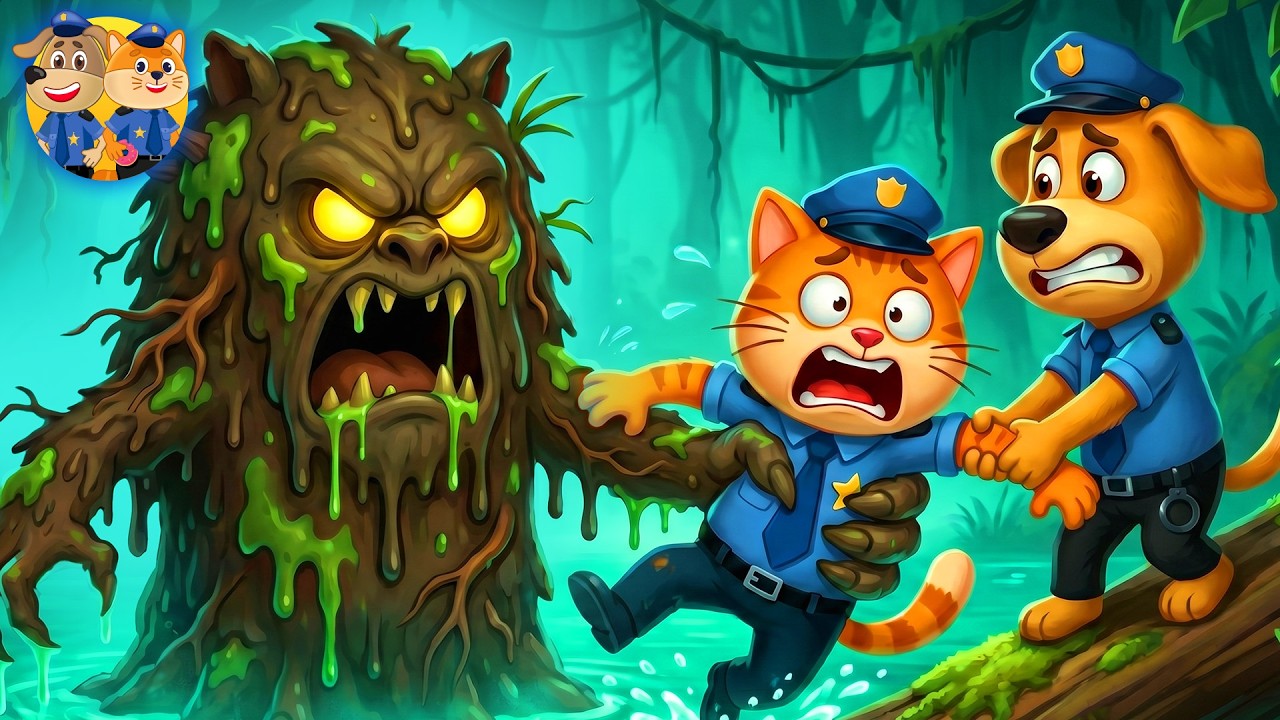 SWAMP MONSTER is REAL?! | Police Cartoon | Kids Story | Play Safe