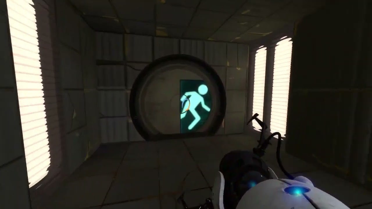 this is what happens when you set Portal 2 gravity to that of a Black hole