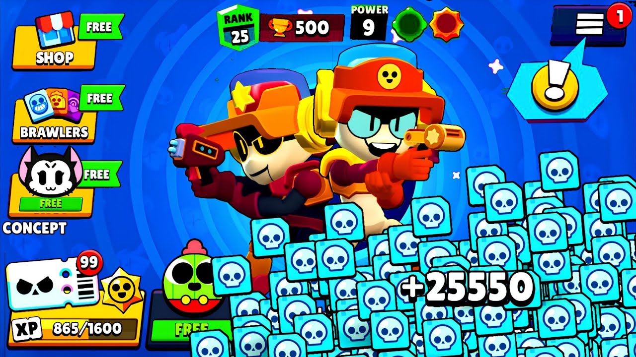 😍COMPLETE 25550 CREDITS!✅🎁|BRAWL STARS FREE GIFTS🍀|concept