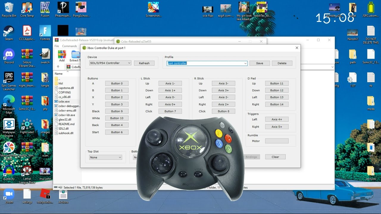 how to connect ps4 controller to cxbx emulator