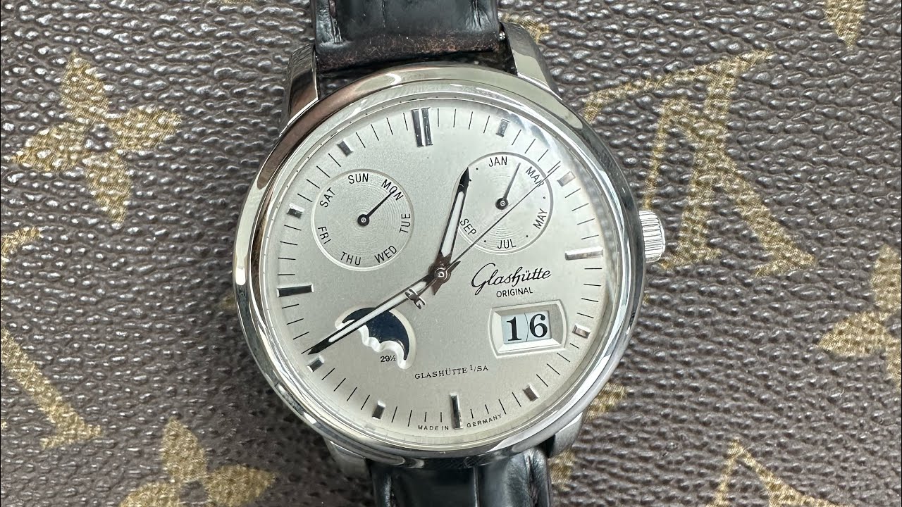 名表TV- Glashütte Original 格拉蘇蒂原創- Senator Calendar. 100-06-13-02-04 /星期/日期/月份/月相