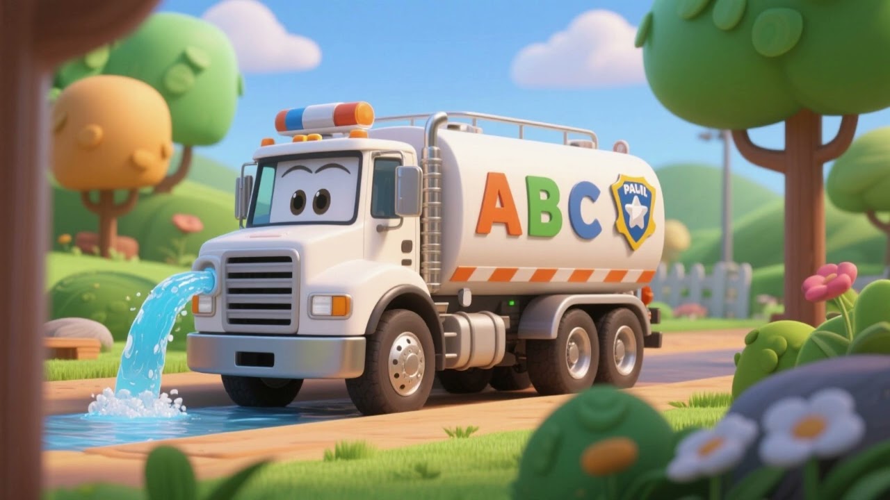 Water Truck ABC Patrol 🚛💦 | Learn ABCs for Kids | Nursery Rhymes