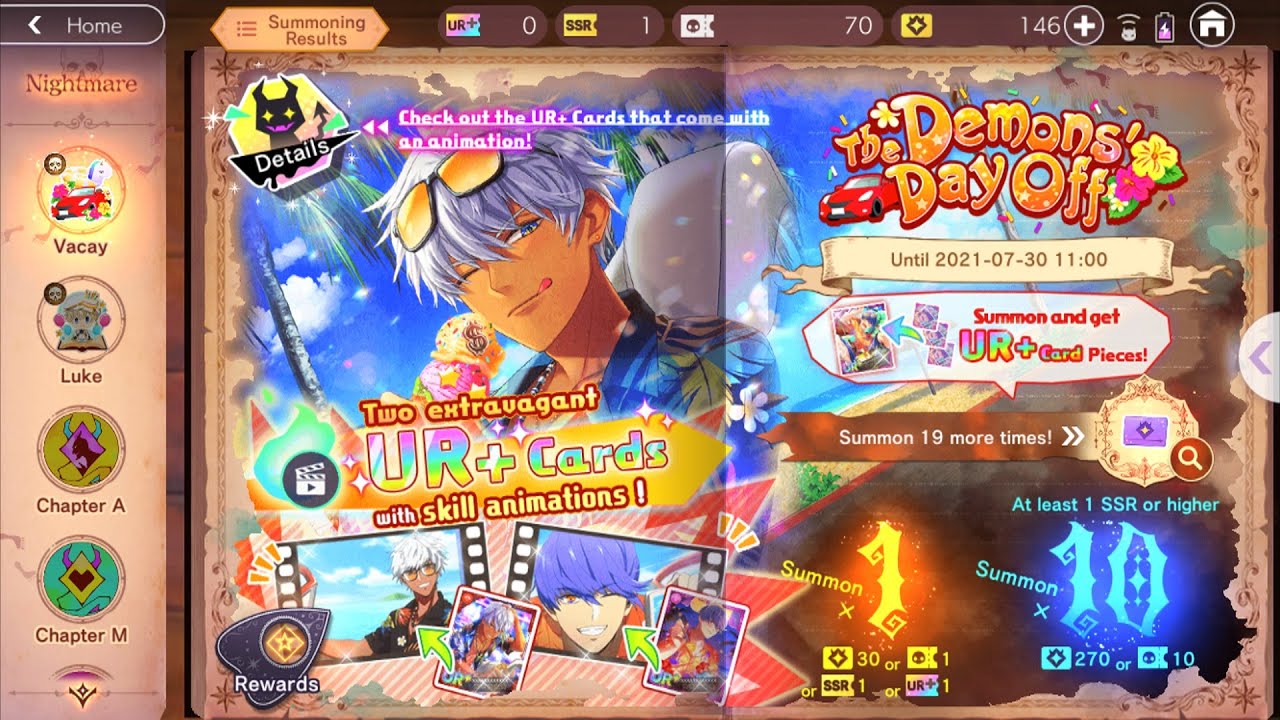 { Obey Me! } Demon's Day Off Nightmare [ x100 Pulls ]