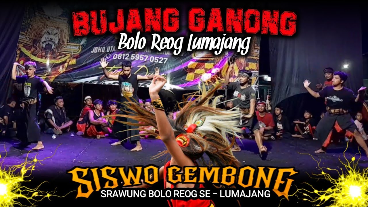 SRAWUNG BARENG BOLO REOG LUMAJANG TARI BUJANG GANONG DI ACARA HAJATAN SISWO GEMBONG 2025