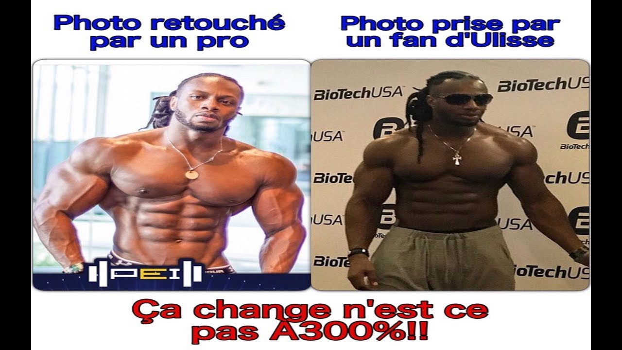 Retouches/filtres/photoshop:La réalité des youtubeurs Musculation (maitrekal)