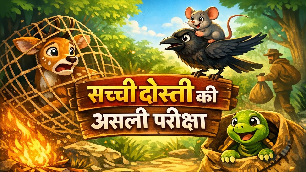 🦌🦅Animal moral story|सच्ची दोस्ती की असली परीक्षा| सच्ची दोस्ती|मोरल स्टोरी ❤