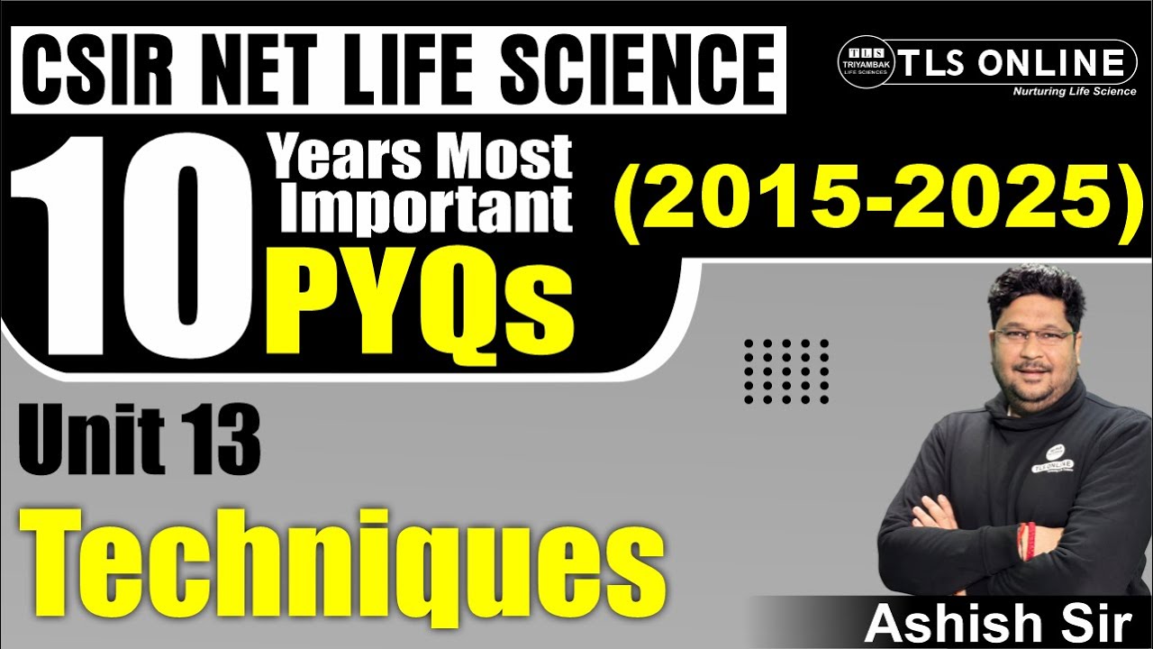 10 YEARS MOST IMPORTANT PYQ | 2015-2025 | Technique | CSIR NET LIFE SCIENCE