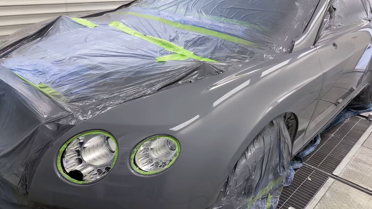 nardo grey spray on wrap for bentley GT speed w12