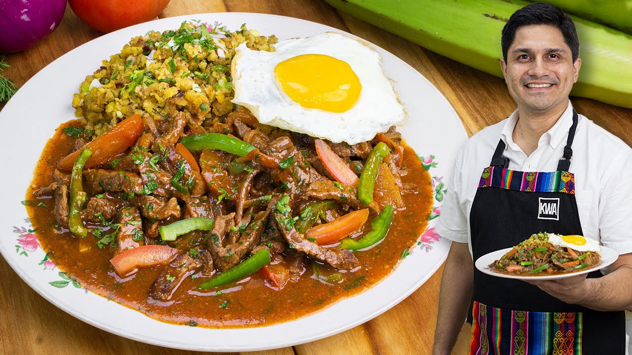 Delicioso Majado de Verde con Bistec 🥩  ¡Súper Fácil y Rico!