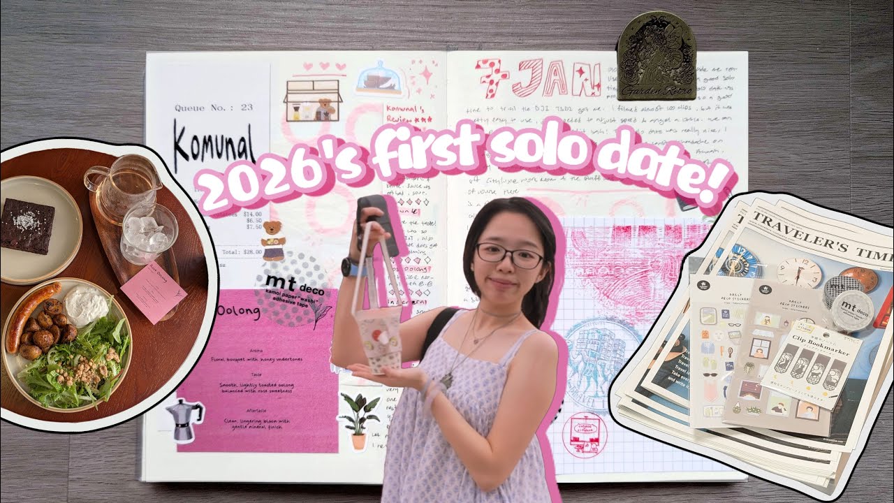 Singapore Diaries: First Solo Date of 2026 𖦹.✧˚ (Cafe, Journaling & Stationery shop)