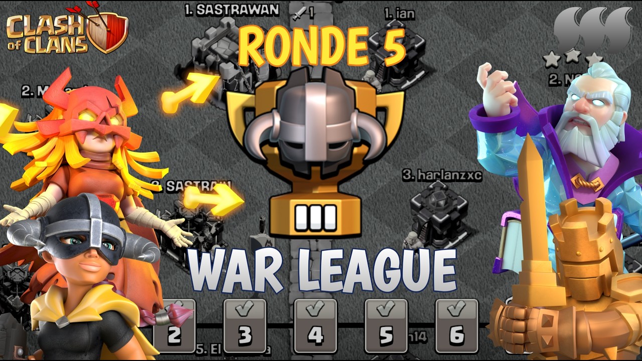 ROUND 5 gmn CWL kalian?  [WAR LIGA] #clashofclans #shorts #supercell