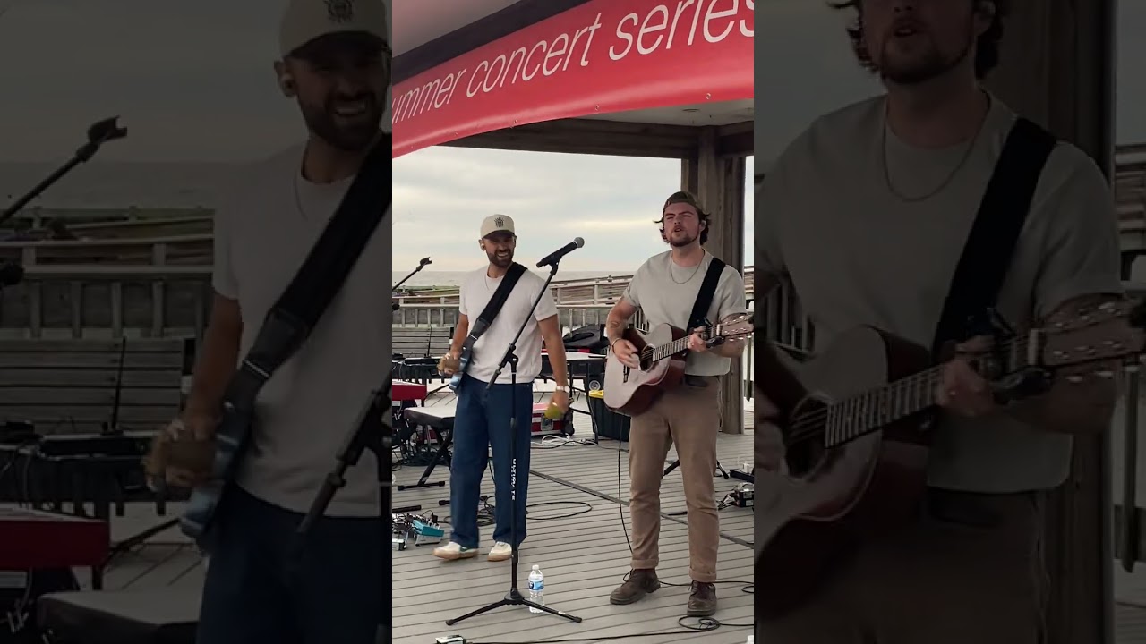 Caleb and John performing “Hallelujah Feeling” in North Beach, MD. ( August 1, 2025)