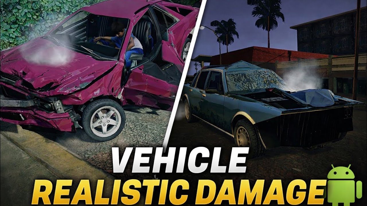 GTA SA Android Soft Body Vehicle Mod | BeamNG Style Realistic Damage | Greenwood & Buffalo