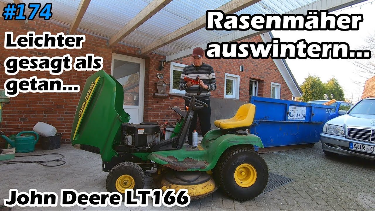 Querbeet | Aufsitzmäher auswintern mit Hindernissen | John Deere LT166 | Mr. Moto