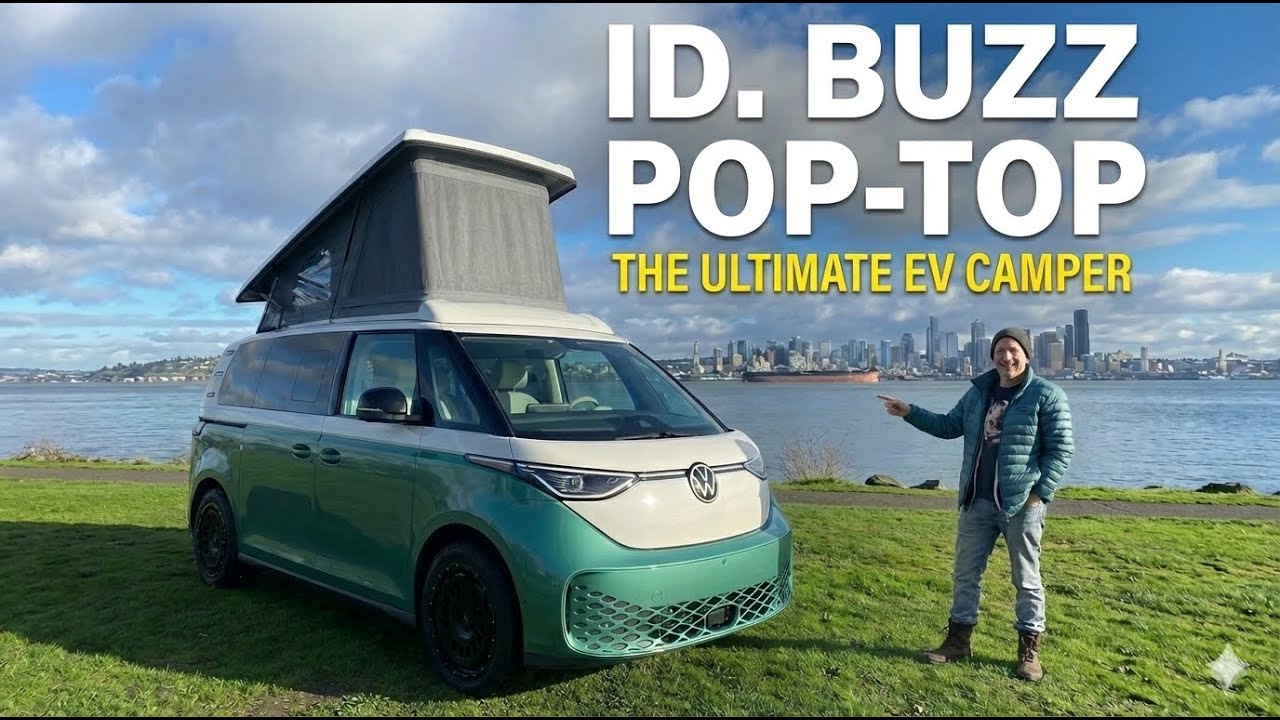 Внутри ID. Buzz Camping: подъемная крыша, режим кемпинга и доступность в 2026 году с Harley от Pe...