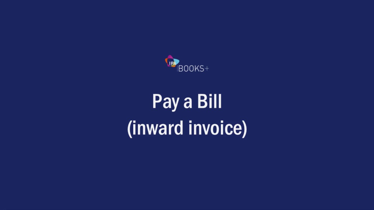 Pay a bill - IPA Books+