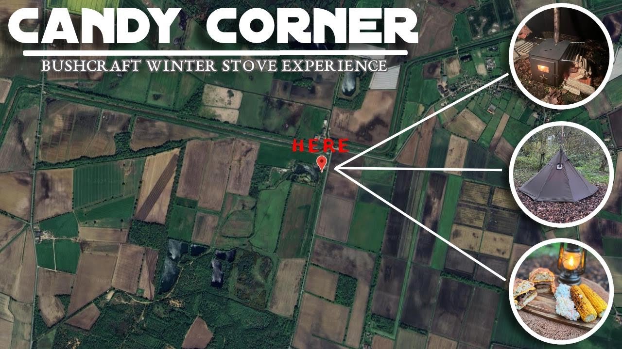 Winter Bushcraft Adventure: Cozy Hot Stove Camping in the Candy Corner Woods!