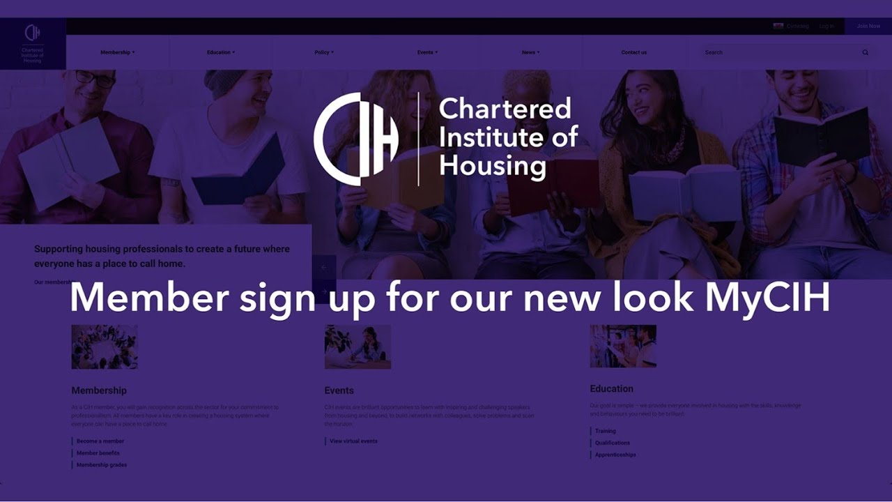 CIH member log in process