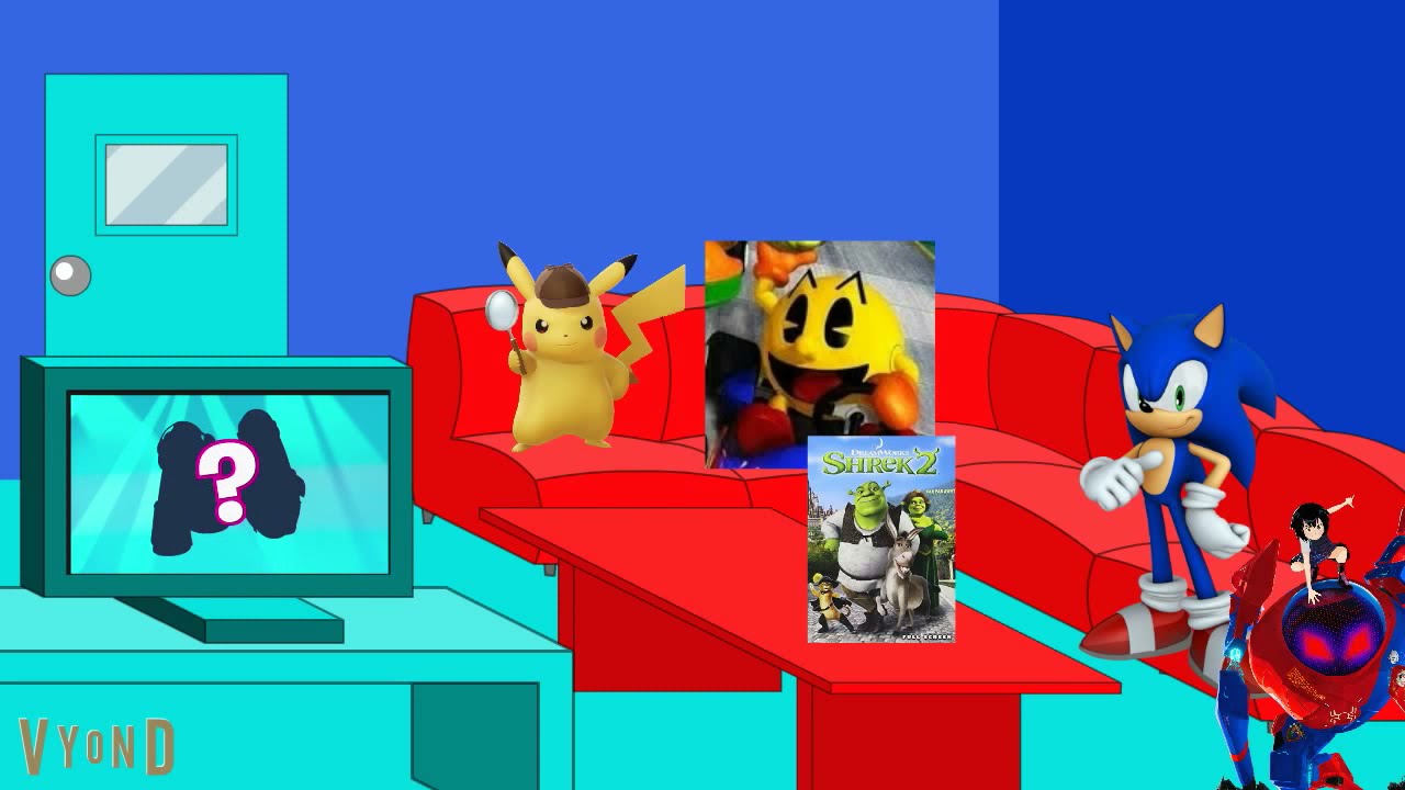 Metal Sonic makes bootleg DVD copies of Shrek 2