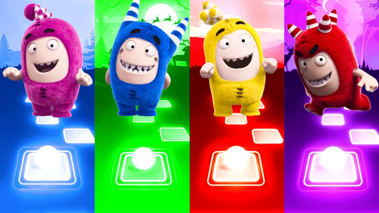 Oddbods Newt Vs Oddbods Pogo Vs Oddbods Bubbles Vs Oddbods Fuse | Tiles Hop EDM Rush