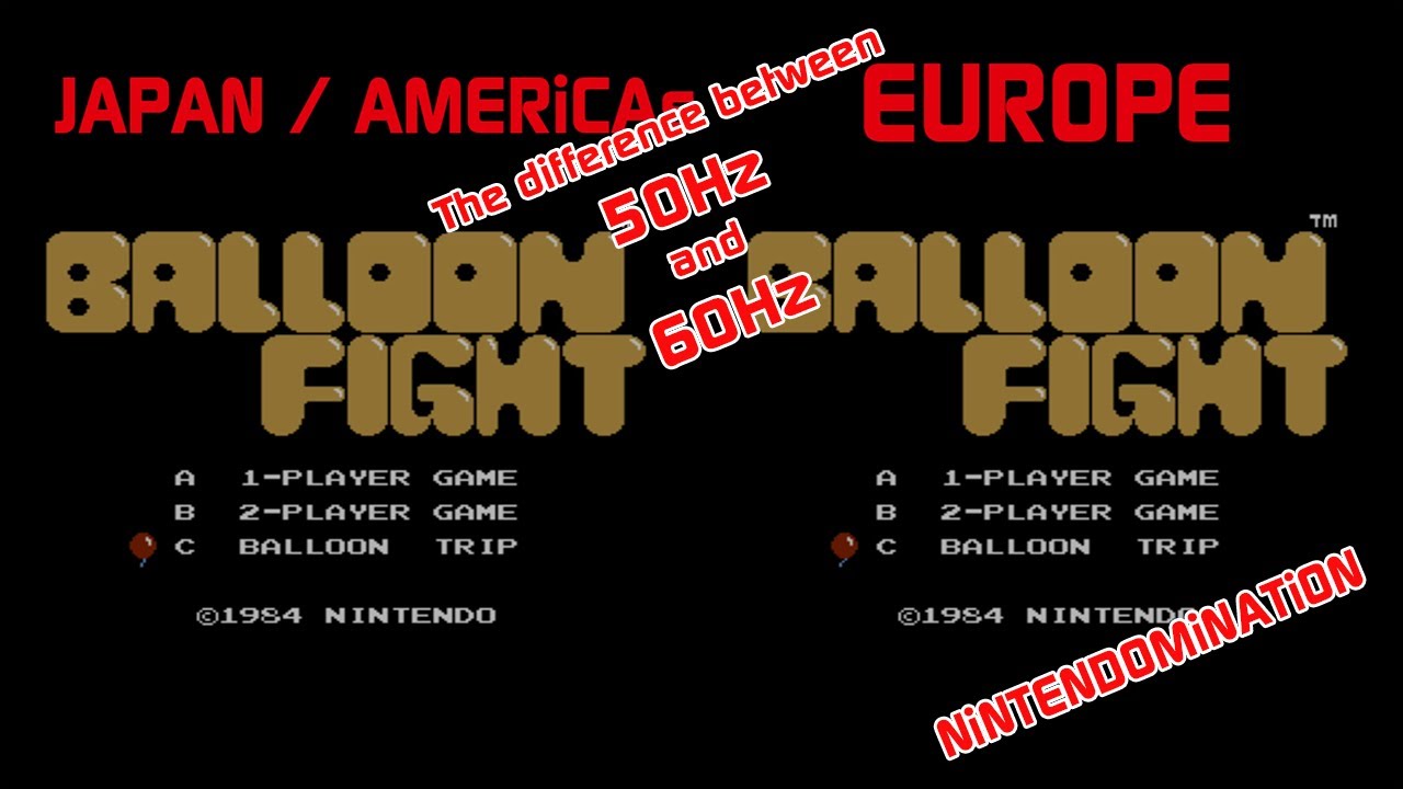 WiiU - Balloon Fight - 50Hz / 60Hz difference - *Petition*