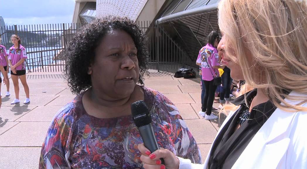 Gail Mabo warms up for the Deadlys