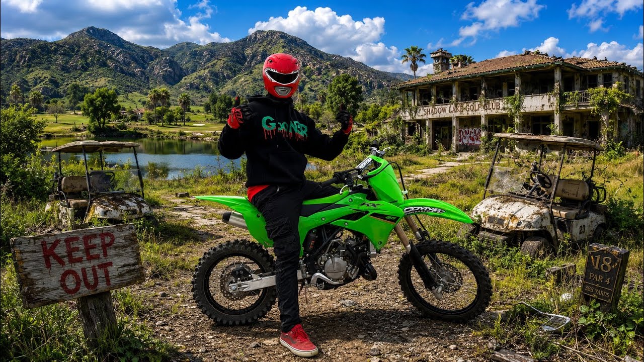 Исследование заброшенного поля для гольфа на моём KX85.