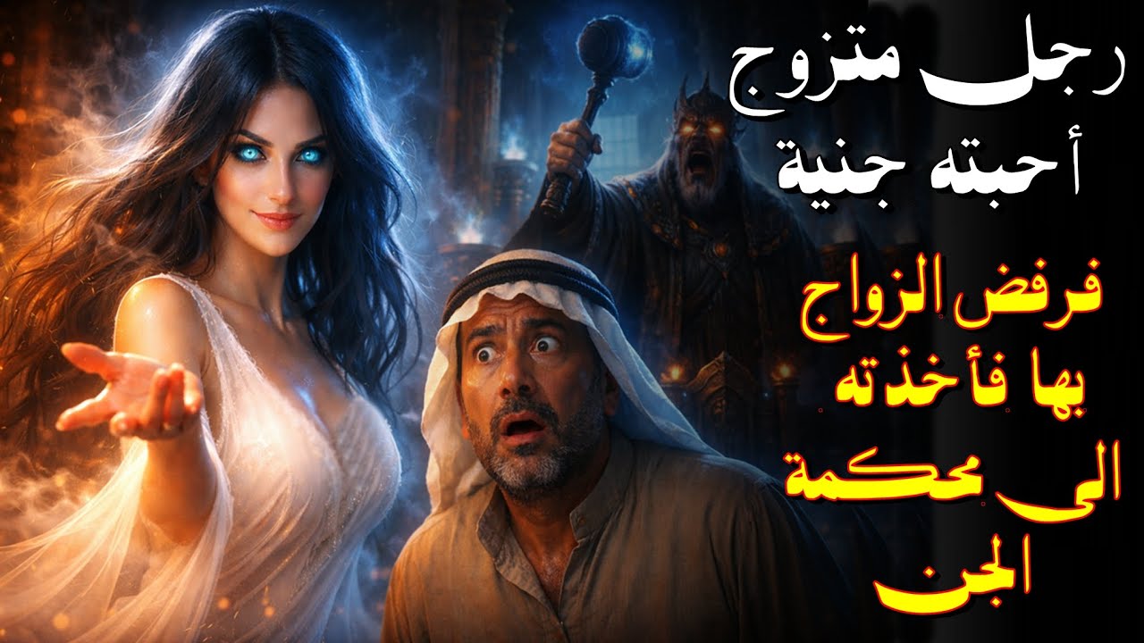 #قصة رجل متزوج احبته جنية تريد الزواج به فلما رفضها أخذته لمحكمة الجن وهناك حدث مالم يكن في الحسبان