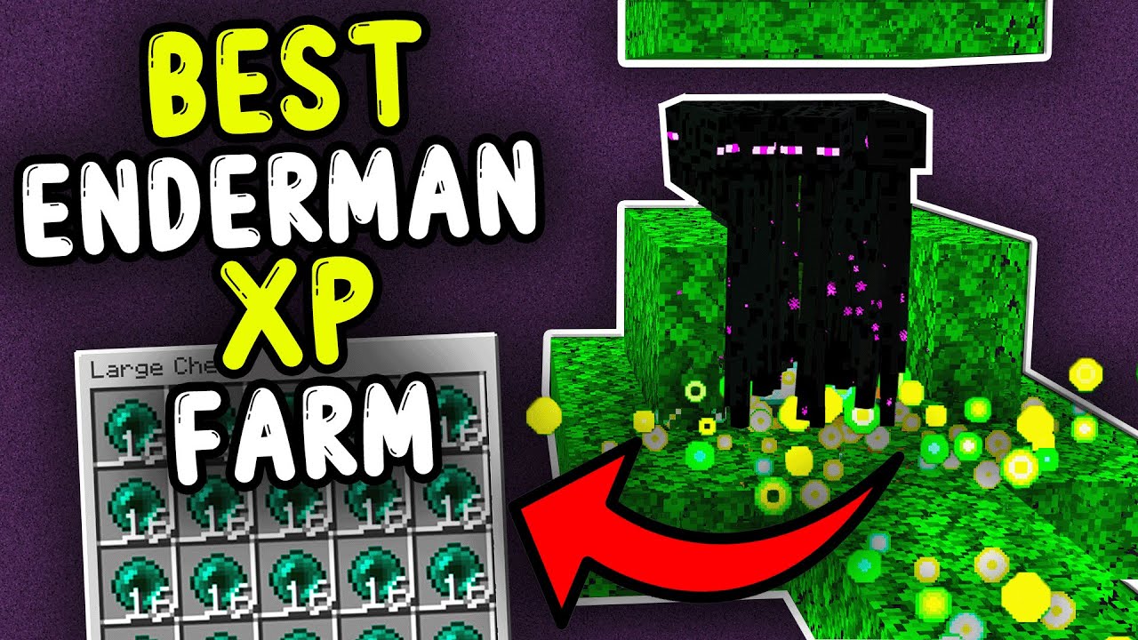BEST Enderman XP Farm Minecraft Bedrock 1.21+!