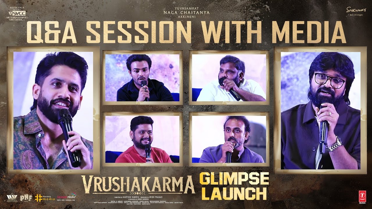 Vrushakarma Team Q&A With Media at Glimpse Launch | Naga Chaitanya | Karthik Dandu | Sukumar