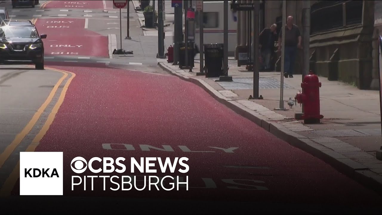 Explaining the red bus lanes in Pittsburgh
