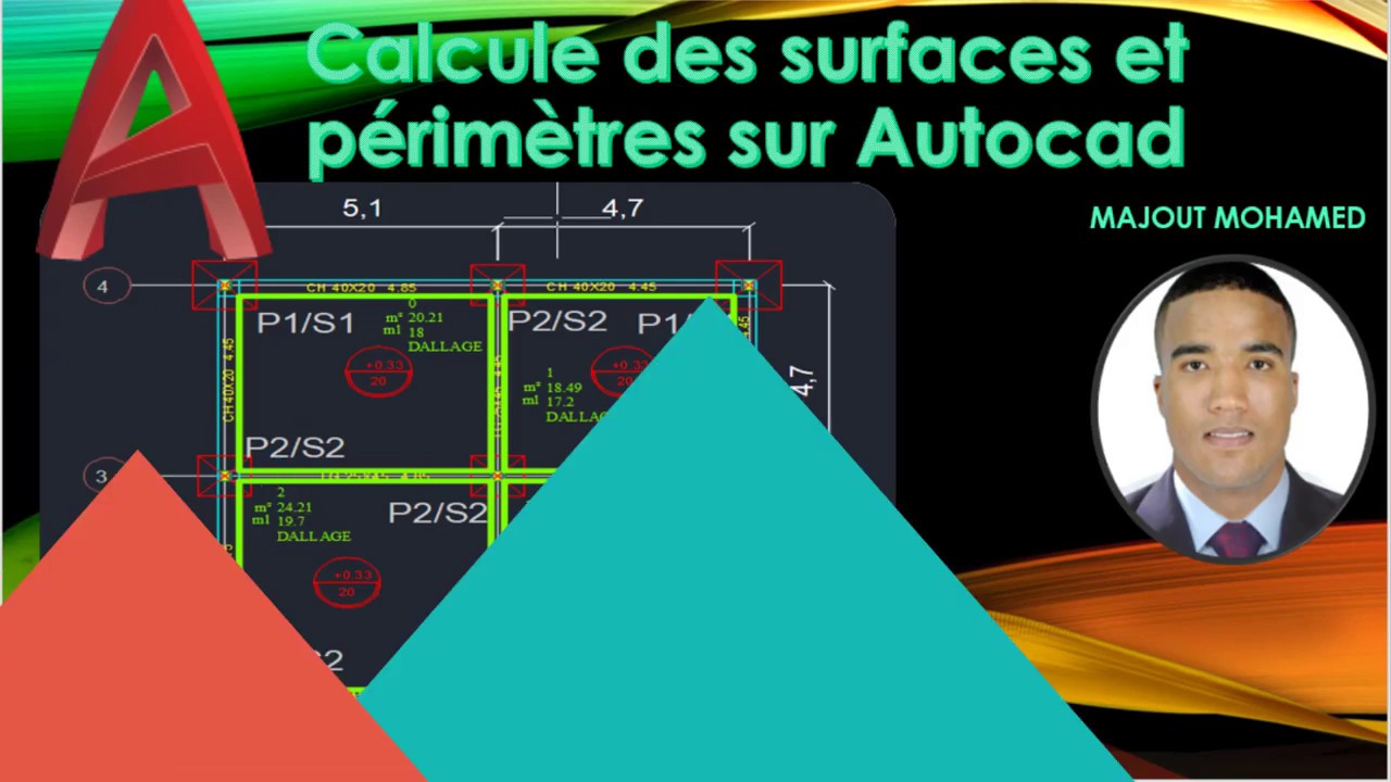 calcul des surfaces et périmètre sur Autocad facilement avec affichage des résultats sur plan