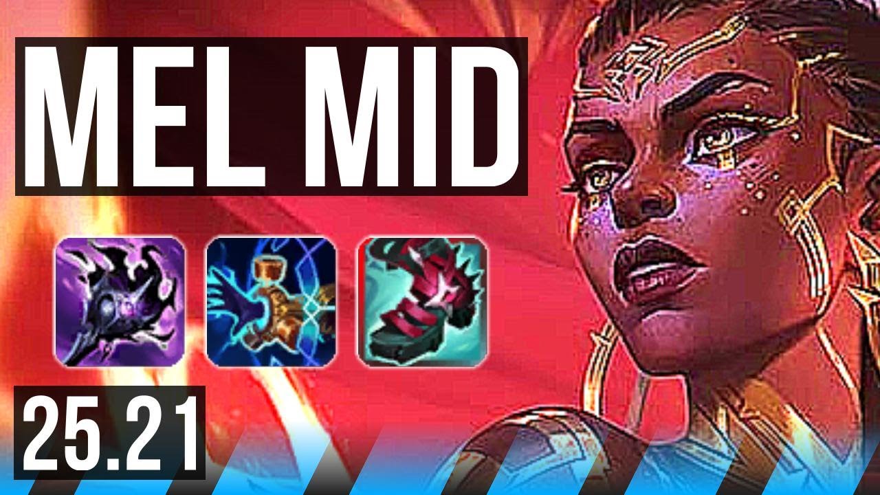 MEL vs YONE (MID) | 20/0/3, Legendary | KR Grandmaster | 25.21