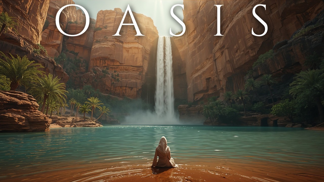 OASIS 🌿 Hidden Desert Oasis Ambience | Deep Focus, Relaxation & Meditation (3 Hours)