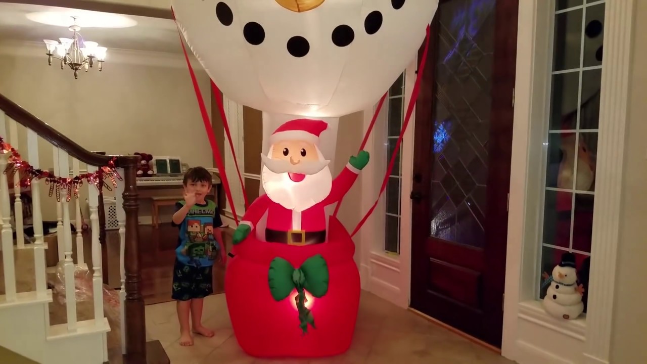 Snowman Hot air balloon ride 12ft inflatable