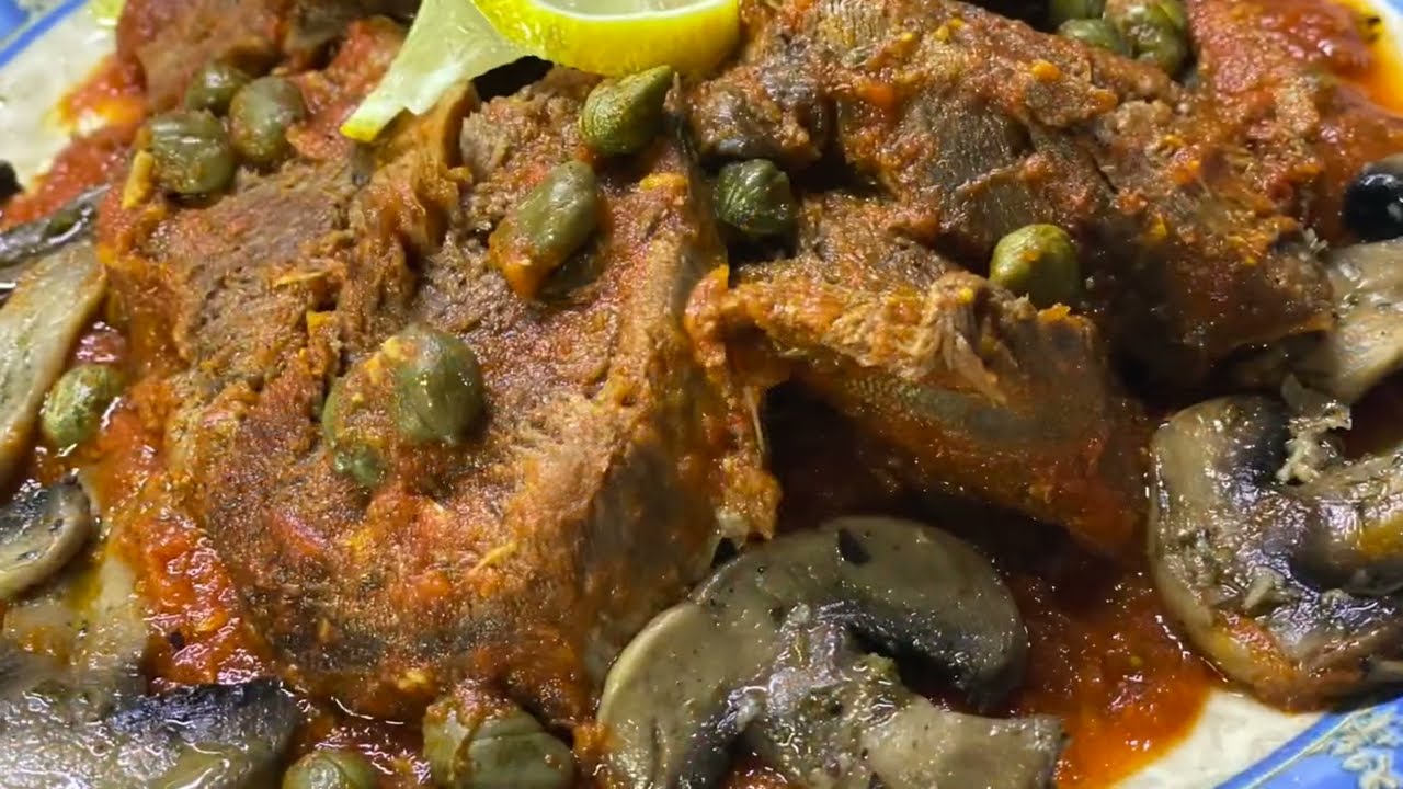 Langue de veau aux câpres cuisine juive marocaine/لسان العجل بالكبار من مطبخ يهود المغاربة زماني