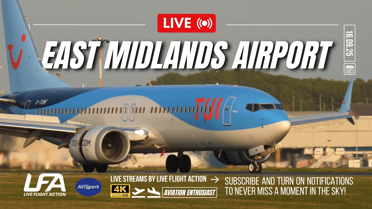 🔴 Live Plane Spotting East Midlands | Landings, Takeoffs & Live Flight Action