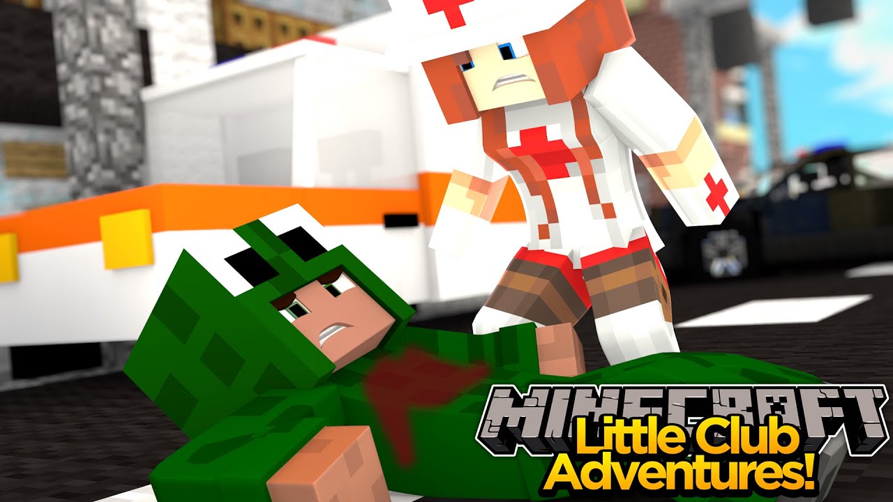 Minecraft Little club Adventures - FNAF - LITTLE LIZARD GETS ATTACKED & SHOT!!!