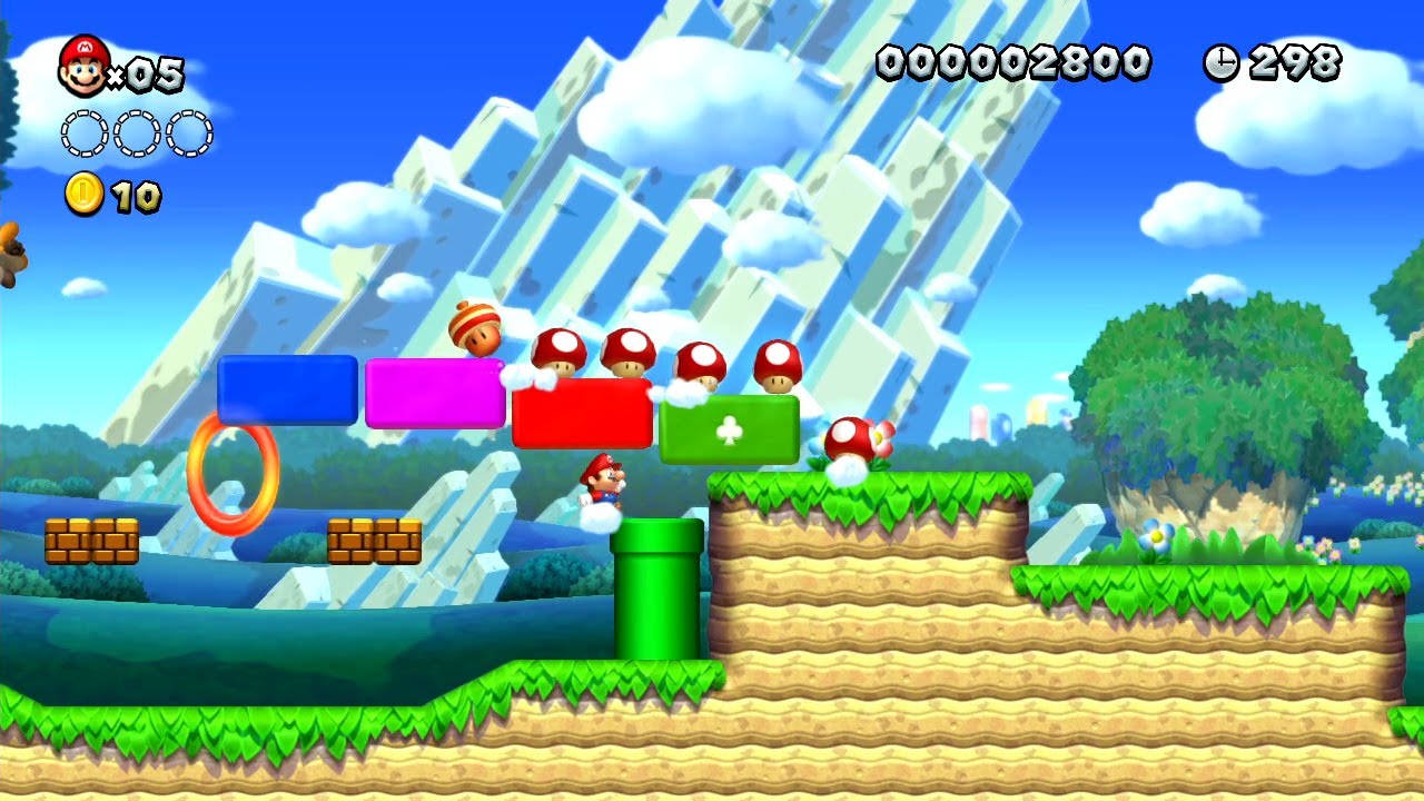 マリオU 「ドングリへいげん-1」 バディが導く!ドングリとキノコ達の大冒険