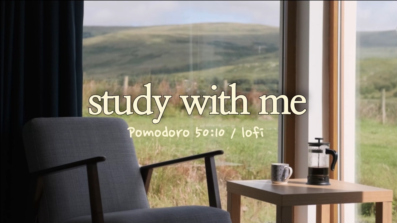 봄볕이 머무는 창가, 기분 좋은 바람 소리에 몰입 한 조각  |  lofi 음악 + 잔잔한 바람 소리 ASMR  ｜ Study with me (50:10 Pomodoro)