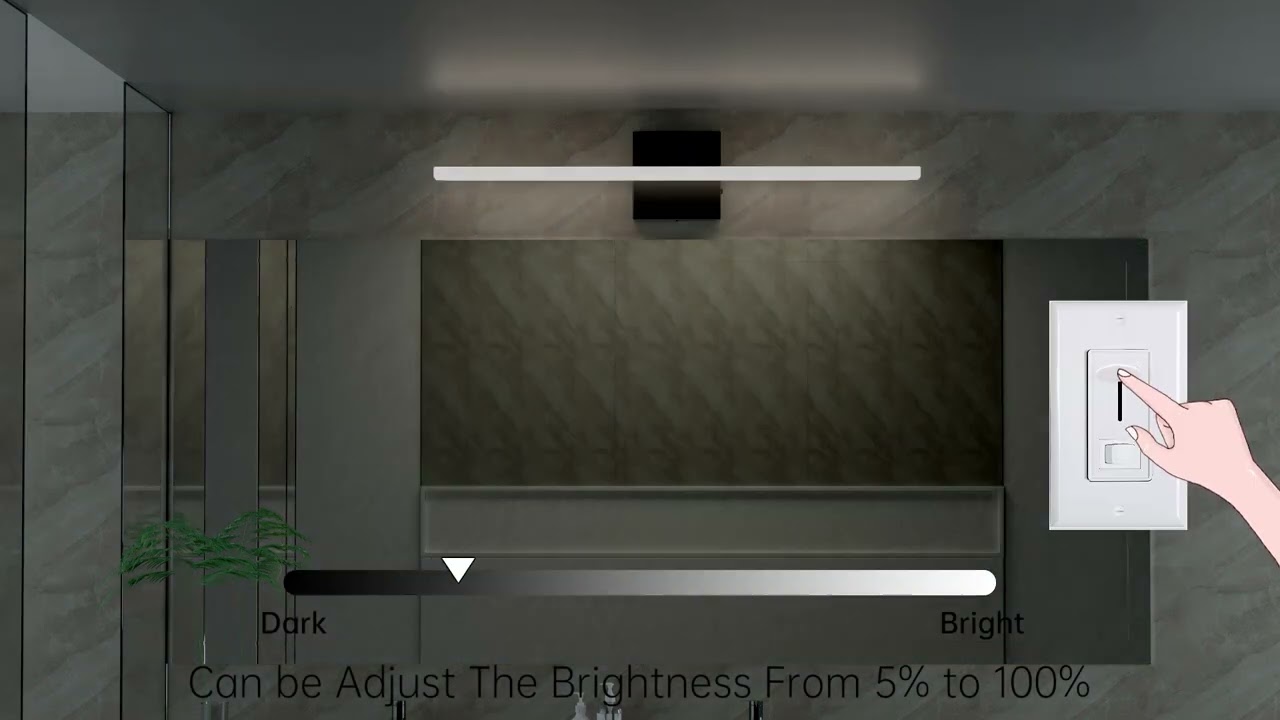 Aogled Modern Dimmable Vanity Light for Bathroom,24 Inch 20W 2000 Lumen LED Bathroom Light Fixtures