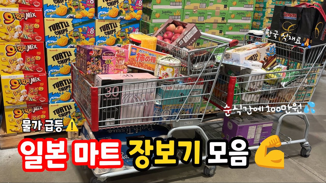 일본 #코스트코 100만원 장보기🛒마마코사의 도쿄마트 뽀개기💪🏻모음집🎬#다이소 #아코메야 #교무슈퍼 #칼디 #갓빠바시 #마트