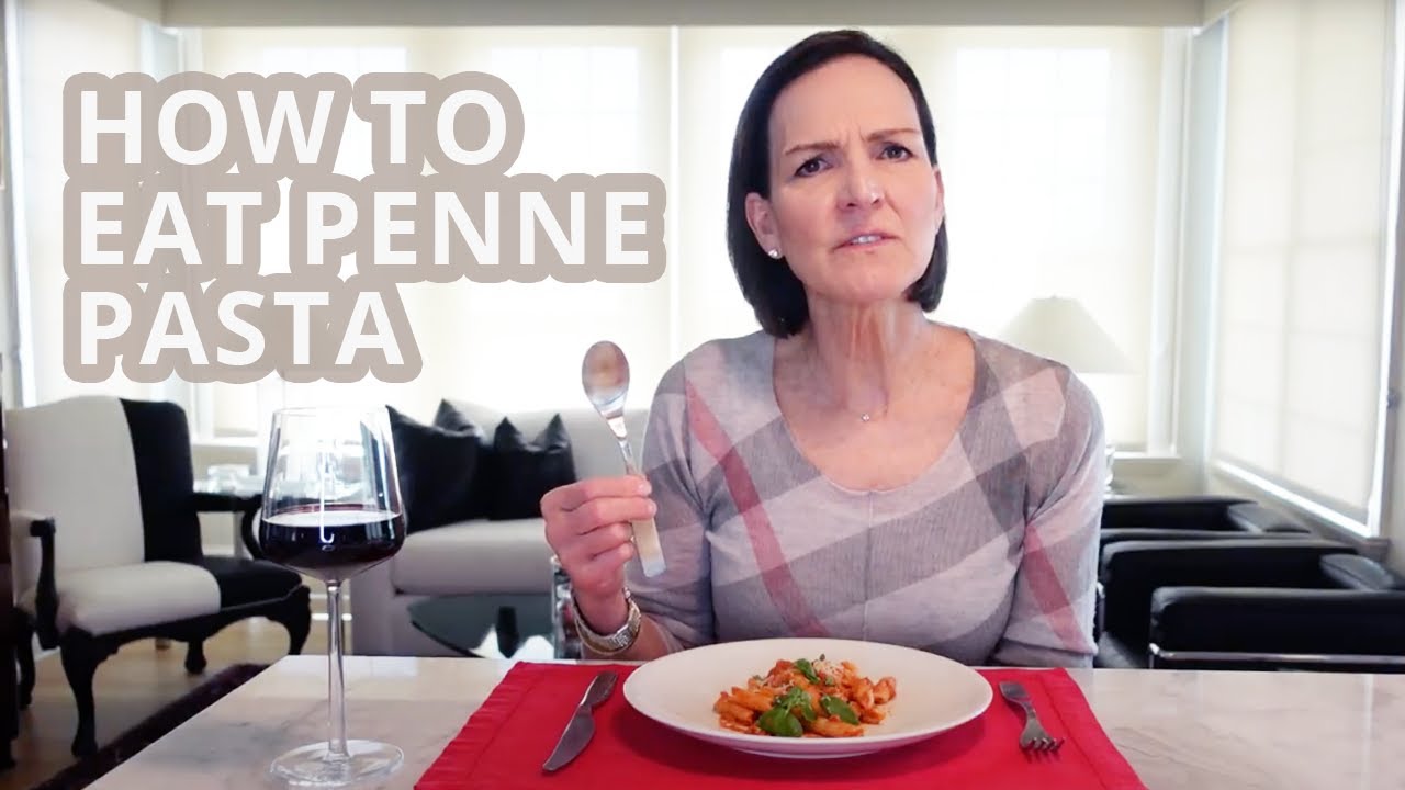 How to eat penne pasta etiquette?
