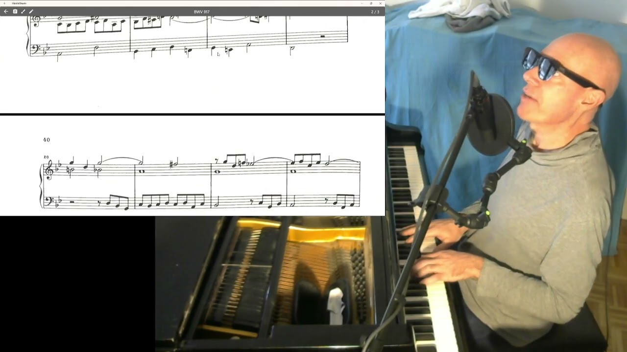 Reading Bach BWV 917, 918, 919 Fourth Time Through